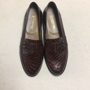 Men’s handmade Italian croc embossed loafers